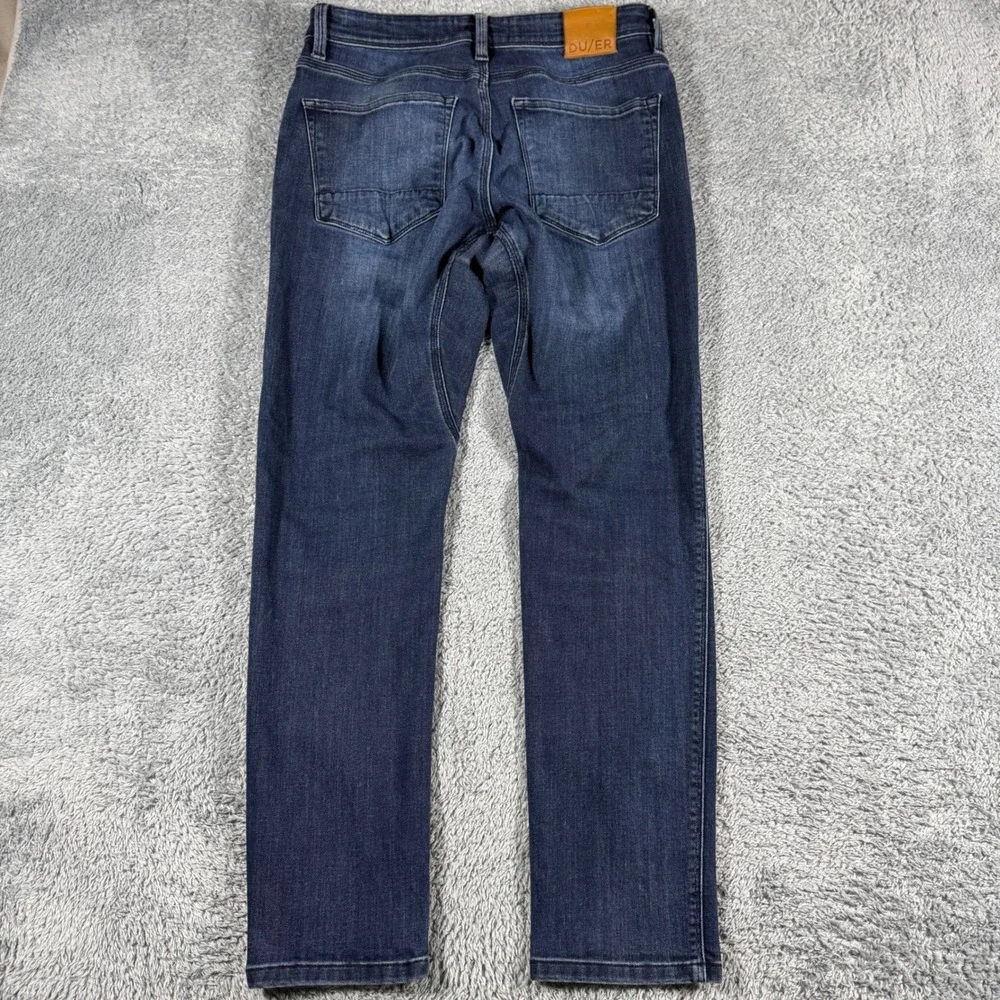 DU/ER L2X Slim Fit Jeans Mens 30x30 (30x29) Dark Wash Blue Performance Denim - Picture 6 of 8